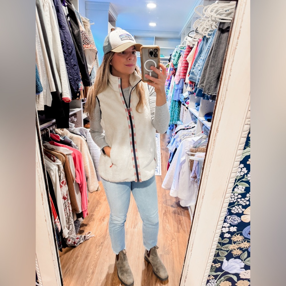 Orvis White Fleece Vest